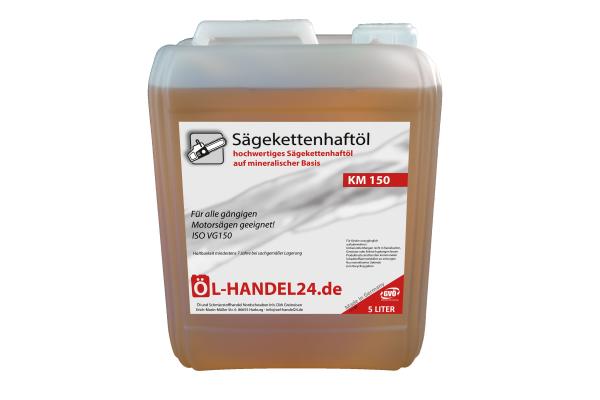 Kettenöl 4 x 5 Liter KM150 Sägekettenhaftöl Sägekettenöl Haftöl hochwertiges Sägekettenhaftöl auf Mineralölbasis